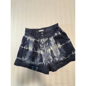 Ulla Johnson Tie-Dye Denim Shorts
